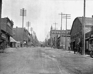 Main Street, Butte City, Montana, USA
