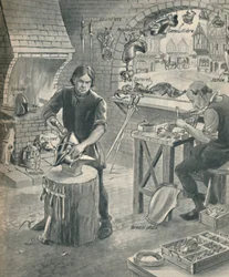 Rüstung für die Ritter von einst herstellen, um 1934