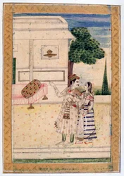 Malavi Ragini, Ragamala-Album, Schule von Rajasthan, 19. Jahrhundert