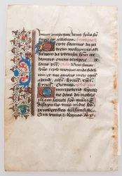 Manuskriptblatt, aus einem Stundenbuch, 15. Jahrhundert