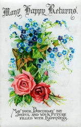 Herzlichen Glückwunsch, Geburtstagskarte, ca. 1921