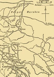 Karte zur Veranschaulichung der Operationen von General Ivanoff, Erster Weltkrieg, 1915, ca. 1920