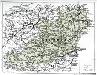Karte von Aberdeenshire, 1924-1926