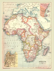 Karte von Afrika, 1902