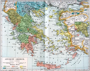 Karte des antiken Griechenlands, 1902