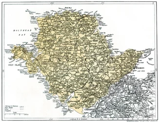 Karte von Anglesey, 1924-1926