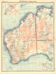 Karte von Australien - Westlicher Abschnitt