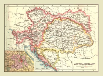 Karte von Österreich-Ungarn, 1902