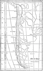 Karte von Chile, 1911