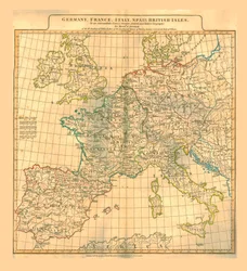 Karte von Europa, 1821