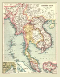 Karte von Hinterindien