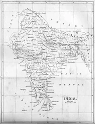 Karte von Indien, 1847