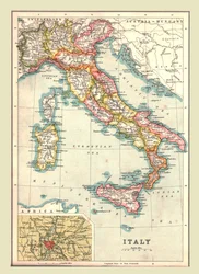 Karte von Italien, 1902