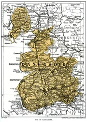 Karte von Lancashire