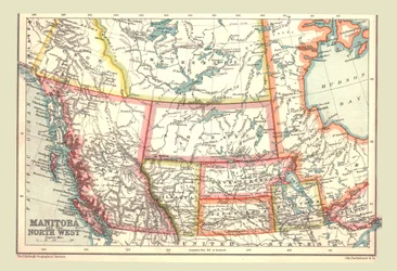 Karte von Manitoba und dem Nordwesten, 1902