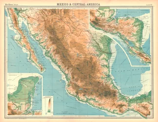 Karte von Mexiko und Mittelamerika
