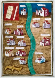 Karte von Palästina (Miniatur)