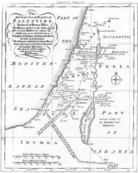 Karte von Palästina nach antiken Autoren, um 1830