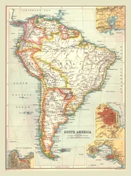 Karte von Südamerika, 1902