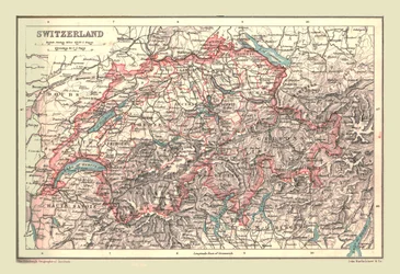 Karte der Schweiz, 1902