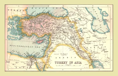 Karte der Türkei in Asien, 1902