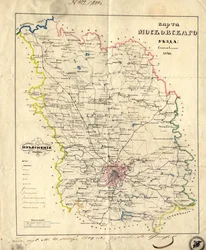 Karte des Moskauer Gouvernements, 1849