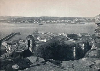 Marazion - Gesamtansicht, zeigt den Hafen, 1895