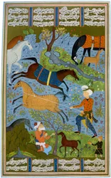 Stuten und Fohlen, Persien, 10. Jahrhundert, 1938