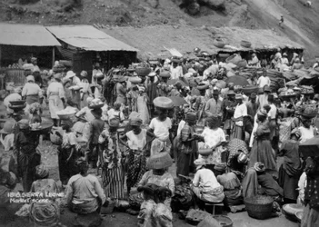 Marktszene, Sierra Leone, 20. Jahrhundert