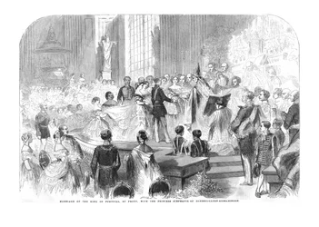 Heirat des Königs von Portugal, durch Stellvertreter, mit Prinzessin Stephanie, 1858