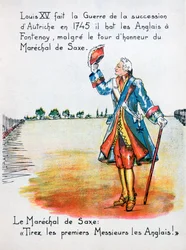 Marschall Maurice de Saxe, Schlacht bei Fontenoy, 11. Mai 1745, 20. Jahrhundert