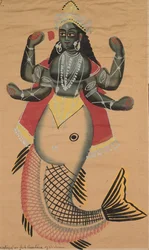 Matsya, Fisch-Avatara von Vishnu, 1800er Jahre