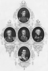 Medallionporträts britischer Militärfiguren, Mitte des 19. Jahrhunderts