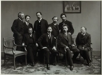 Mitglieder der Literarischen Gruppe Sreda Mittwoch, 1910