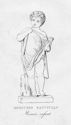 Mercurio Fanciulo Mercure enfant, ca. 1850