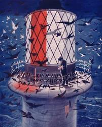 Zugvögel besuchen den Leuchtturm, 1935
