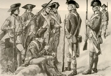 Militäruniformen in Amerika, ca. 1770, 1937