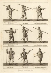 Militärische Übungen mit der Pike