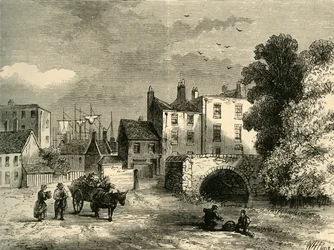 Mühlenteichbrücke, 1826, ca. 1878