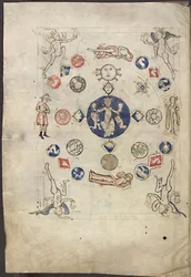 Miniatur Annus aus Liber Scivias von Hildegard von Bingen, ca. 1220