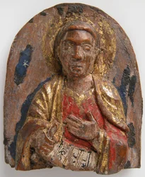 Miniaturrelief des hebräischen Propheten Daniel mit Schriftrolle, deutsch, 1200-1225