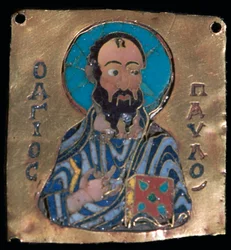 Miniaturdarstellung des Heiligen Paulus, 10. Jahrhundert