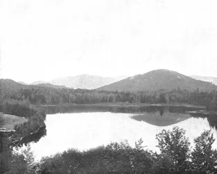 Mirror Lake, Adirondacks, Bundesstaat New York, USA, um 1900