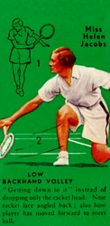 Miss Helen Jacobs - Tiefer Rückhandvolley, um 1935