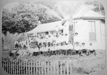 Missionsschule, Levuka, Fidschi, 1888