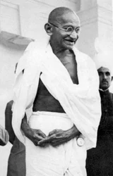 Mohandas Karamchand Gandhi 1869-1948, indischer Nationalistenführer