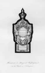 Denkmal für Margaret Woffington, die Schauspielerin, in Teddington, 18. Jahrhundert, 1840