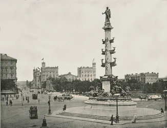 Denkmal für Wilhelm von Tegetthoff auf dem Praterstern, Wien, Österreich, 1895