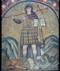 Mosaik von Christus, gekleidet als römischer Soldat, 6. Jahrhundert