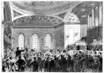 Mr. Gladstone hält seine Rede als Lord Rector der Universität Edinburgh, 1859-1865